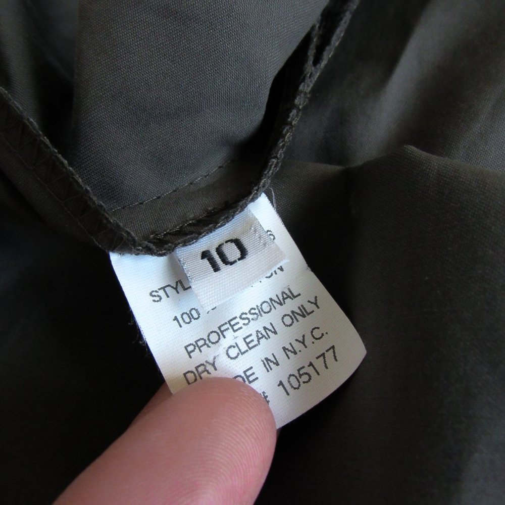 NWT! VINTAGE ULLA JOHNSON DESIGNER A LINE SKIRT SIZE-10 in Taupe Gray So Chic! - Picture 13 of 14